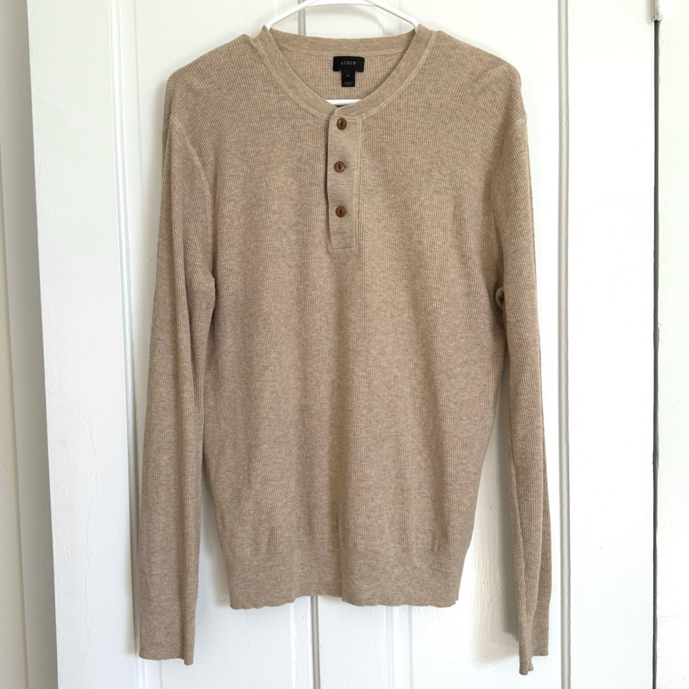 J.Crew Tan Wool Blend Long Sleeve M